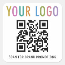 Adesivos de Código QR Personalizados com Logotipo