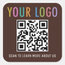 Adesivos de Código QR Personalizados com Logotipo 