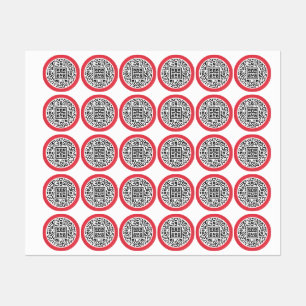 Adesivos de código QR personalizáveis para comerci