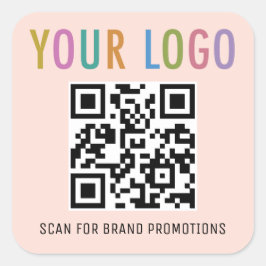 Adesivos de Código QR Quadrado Logotipo Comercial 