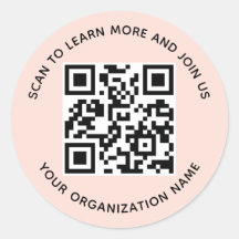 Adesivos de Código QR Redondo de 3 Polegadas Perso