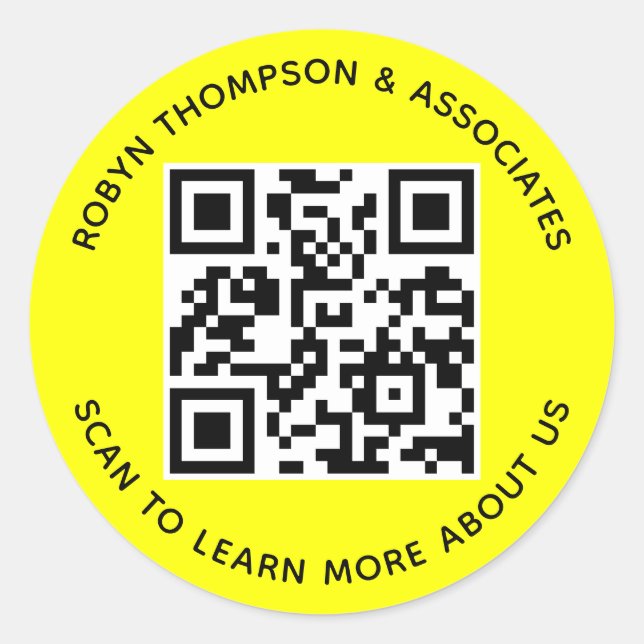 Adesivos de Código QR Redondo de 7,62 cm Cor Perso (Frente)