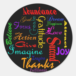 Adesivos de Colagem de Palavras Motivacionais