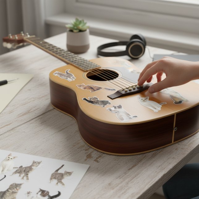 Adesivos de Coleção de Gatos (Cute Cat Sticker Collection)