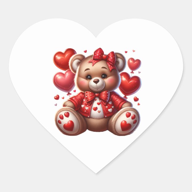 Adesivos de Coração de São Valentim (Frente)