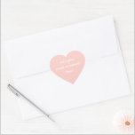 Adesivos de Coração Rosa Pastel Personalizados<br><div class="desc">Aqui está um fundo rosa millennial sólido para personalizar com suas próprias palavras ou nomes!

Desenhado no Estado de Washington,  EUA para o seu prazer. Obrigado por apoiar artistas independentes!</div>