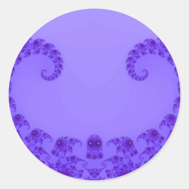 Adesivos de Coração Roxo Azul (Frente)