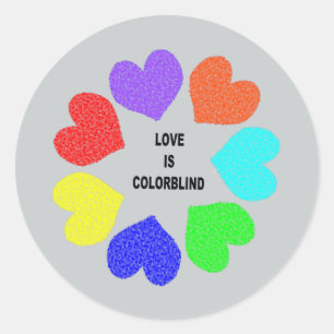 Adesivos de Corações de Arco-Íris do Amor Inter-ra