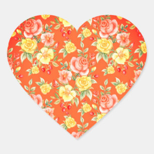 ADESIVOS DE CORAÇÕES E FLORES PERSONALIZÁVEIS PARA