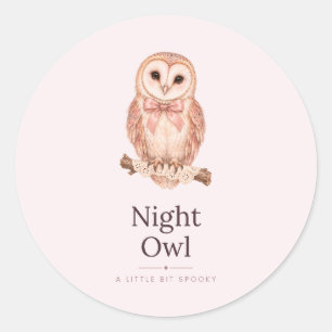 Adesivos de Coruja de Halloween Coquette Night Owl