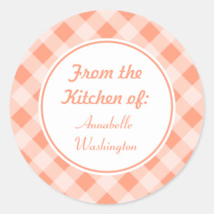 Adesivos de Cozinha Personalizados de Pêssego