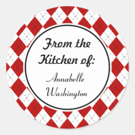 Adesivos de Cozinha Personalizados Vermelhos para 