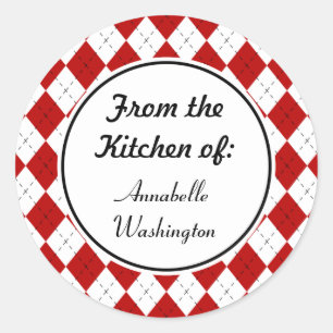 Adesivos de Cozinha Personalizados Vermelhos para 