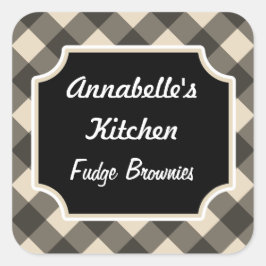 Adesivos de Cozinha Preto Creme Retro