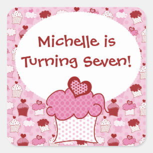Adesivos de Cupcake Doces Personalizados