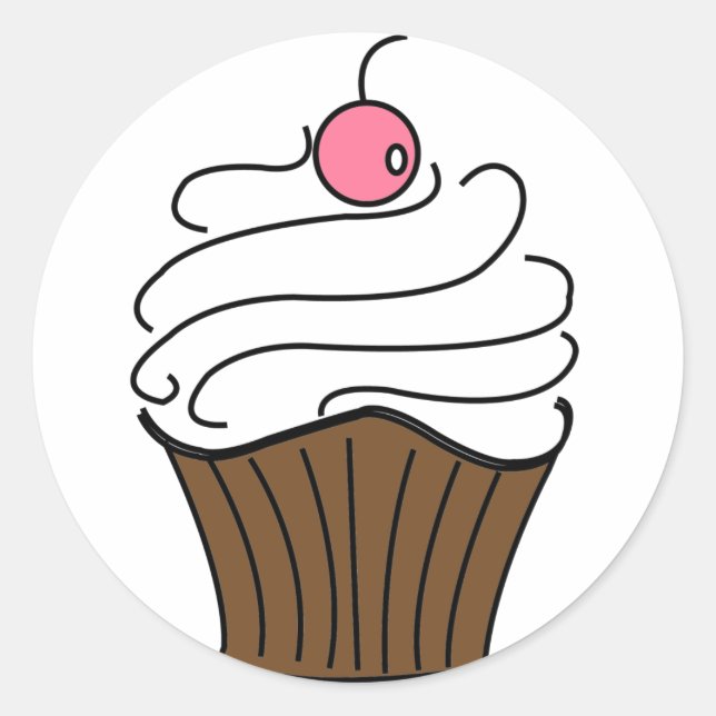 Adesivos de Cupcake mais pequenos (Frente)