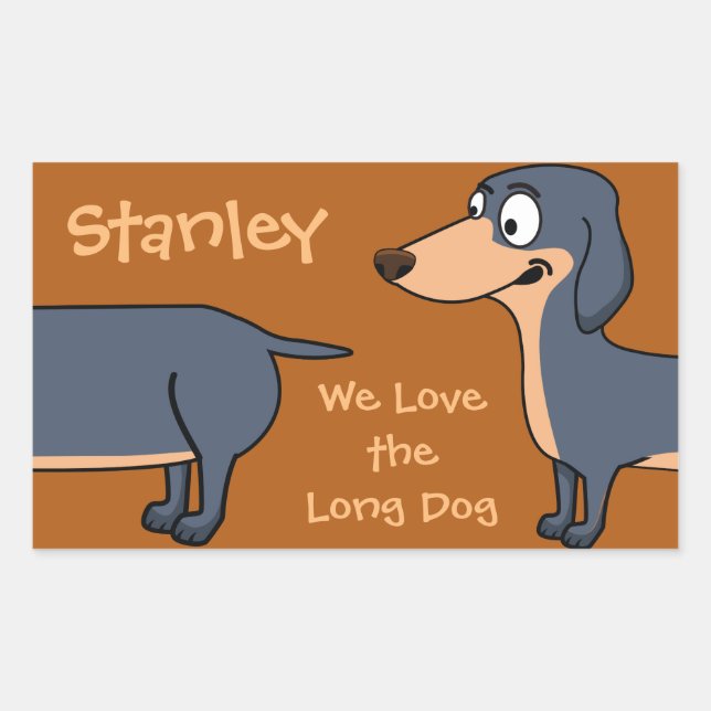Adesivos de Dachshund Engraçado (Frente)