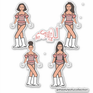 Adesivos de Dançarina Majorette / Peach Blend