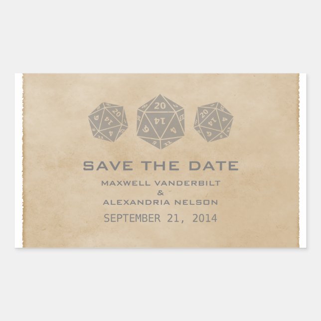 Adesivos de Data de Salvamento de Jogo de D20 Grun (Frente)