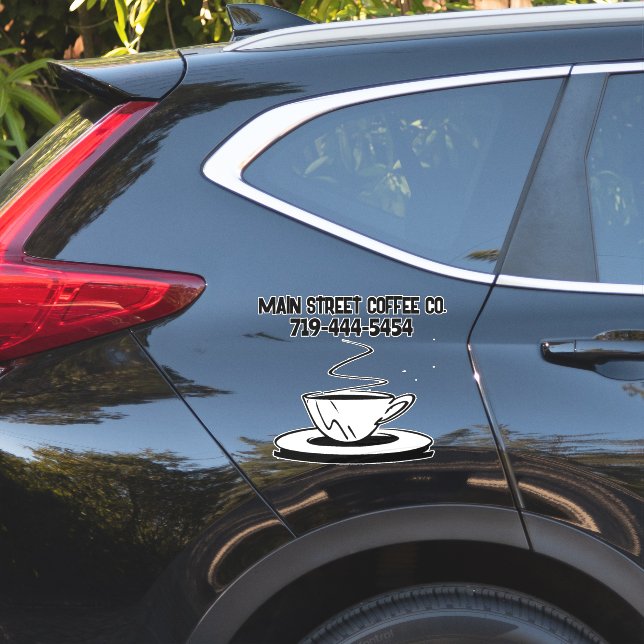 ADESIVOS DE DECALQUE DE CARRO DE NEGÓCIOS DE CAFÉ  (Lado do carro)