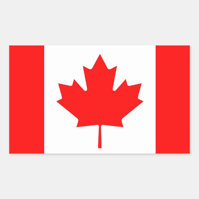 Adesivos de decalque de sinalizador canadiano (Frente)