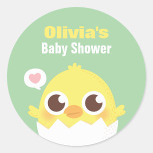 Adesivos de Decoração para Chá de Bebê de Franguin