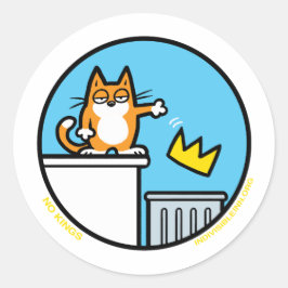 Adesivos de desenho animado de gato engraçado sem