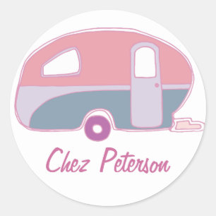 Adesivos de Design Personalizado de Caravana Retro