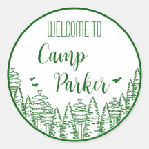 Adesivos de Despedida de Solteira da Noiva Acampad