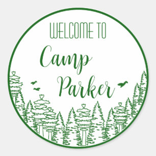 Adesivos de Despedida de Solteira da Noiva Acampad