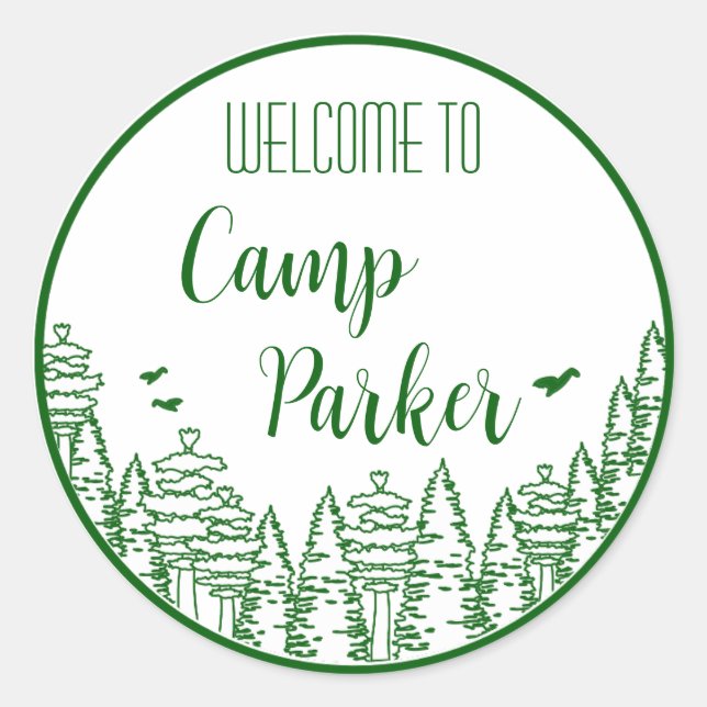 Adesivos de Despedida de Solteira da Noiva Acampan (Frente)