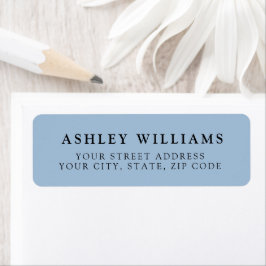 Adesivos de Devolução Minimalistas Elegantes Azul