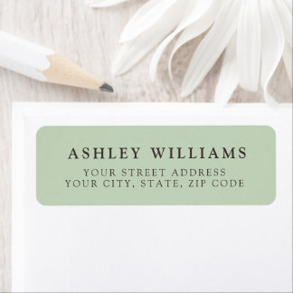 Adesivos de Devolução Minimalistas Elegantes Verde