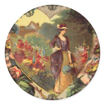 Adesivos de Dia dos Namorados de Jardim de Flores