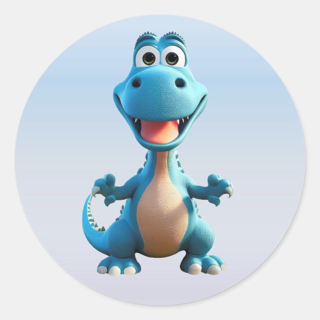Adesivos de dinossauro bonito (Frente)