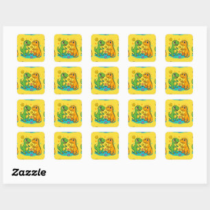 Adesivos de dinossauro bonito