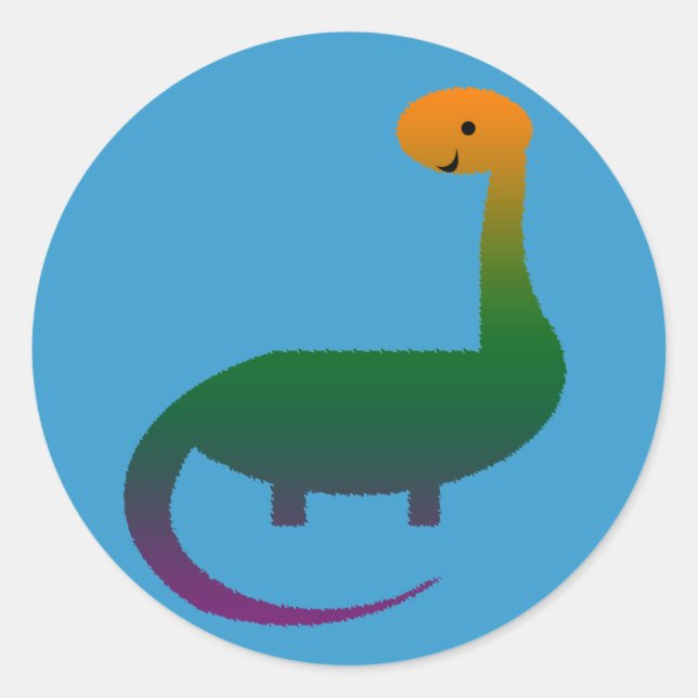 Adesivos de Dinossauro Coloridos (Frente)