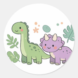 Adesivos de dinossauro fofos
