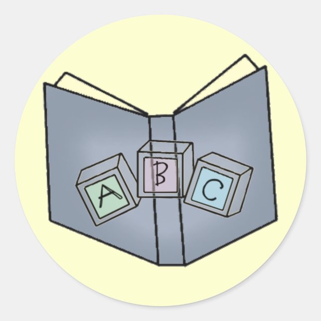 Adesivos de diversão de livros do ABC Blocks (Frente)