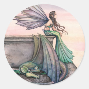 Adesivos de Dragão Fada Crepúsculo Encantado