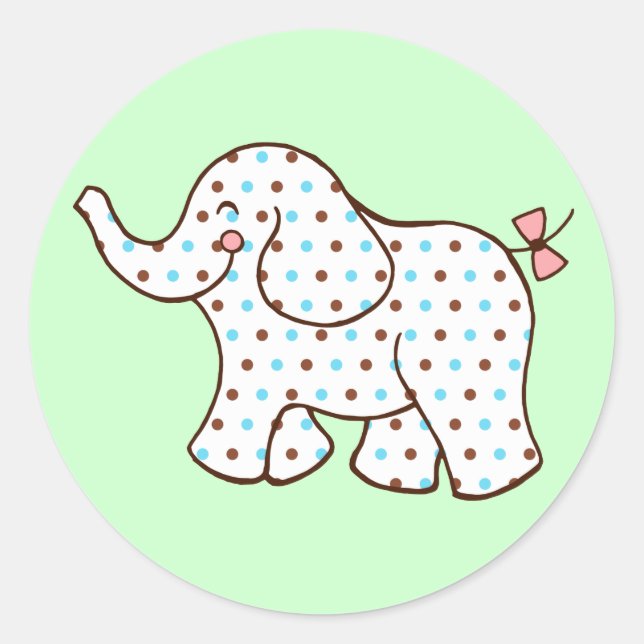 Adesivos de Elefante Bebê (Frente)