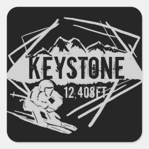 Adesivos de elevação de esqui escuro do Keystone C