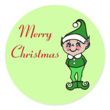 Adesivos de Elfo de Natal Retrô