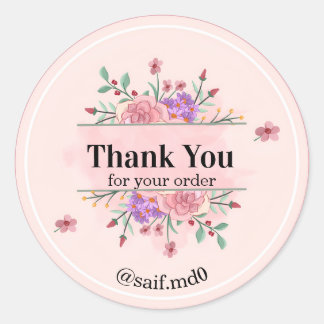 Adesivos de embalagem de vendedor de aquarela rosa