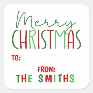 Adesivos de Embrulho de Presentes de Natal Feliz