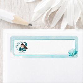 Adesivos de Endereço com Logo Whimsically Writ