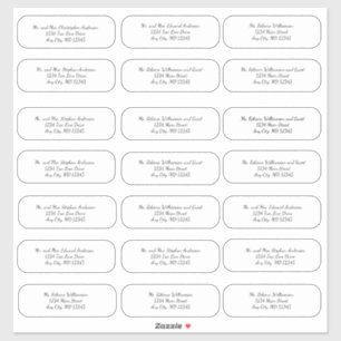 Adesivos de Endereço para Envelope de Casamento