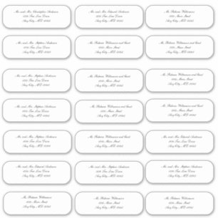 Adesivos de Endereço para Envelope de Noiva com Le