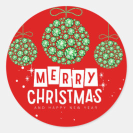 Adesivos de enfeite de Natal Vermelhos e Verdes