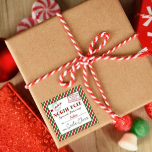 Adesivos de Entrega de Natal do Papai Noel no Polo